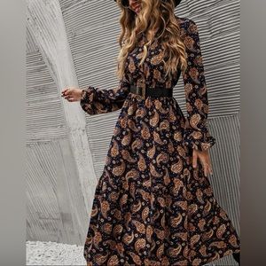 Paisley Print Lantern Sleeve Shirt Dress Without Belt
NEW
XL
$18 shipped